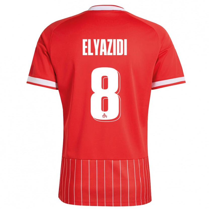 Danxen Heren Ilias Elyazidi #8 Rood Wit Groen Uitshirt Uittenue 2026/27 T-Shirt