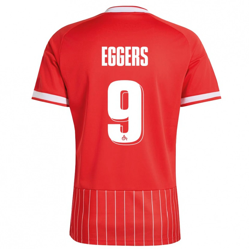 Danxen Heren Milian Eggers #9 Rood Wit Groen Uitshirt Uittenue 2026/27 T-Shirt