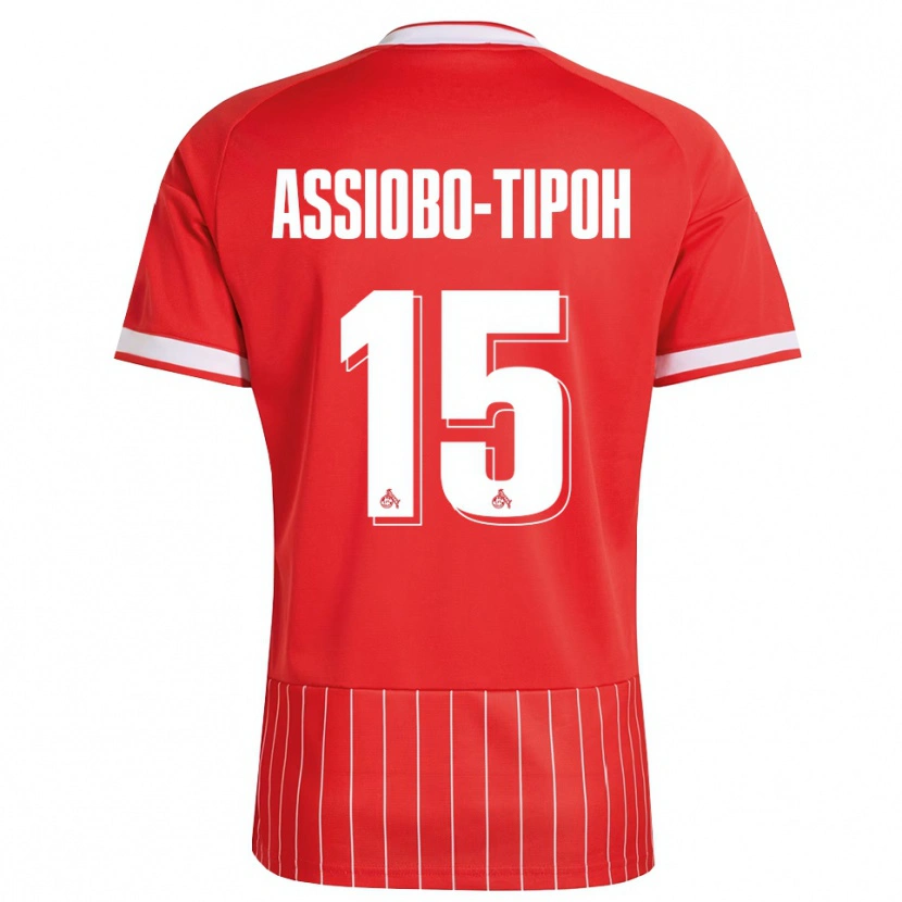 Danxen Heren Elfried Assiobo-Tipoh #15 Rood Wit Groen Uitshirt Uittenue 2026/27 T-Shirt