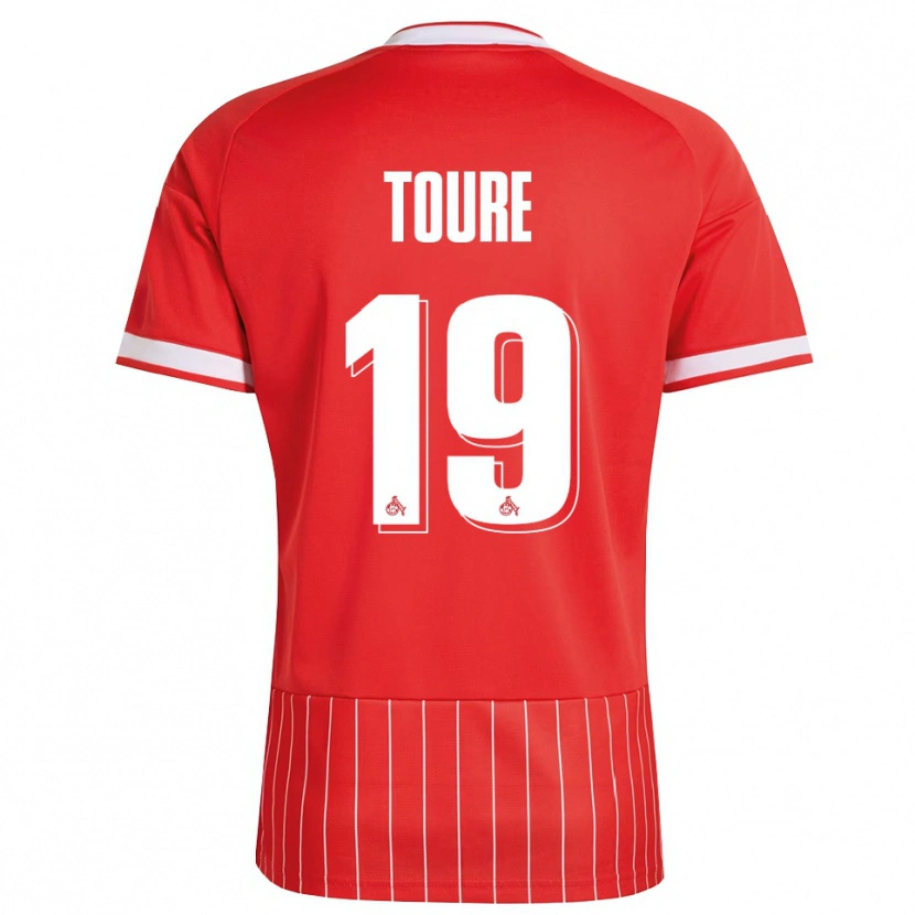 Danxen Heren Safyan Toure #19 Rood Wit Groen Uitshirt Uittenue 2026/27 T-Shirt