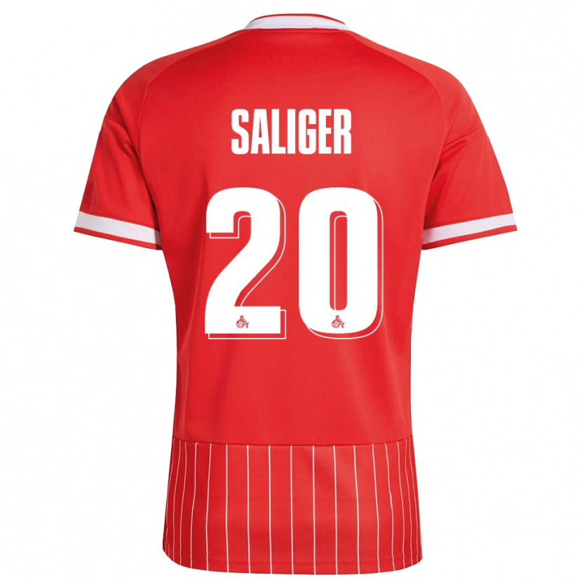 Danxen Heren Jonas Saliger #20 Rood Wit Groen Uitshirt Uittenue 2026/27 T-Shirt