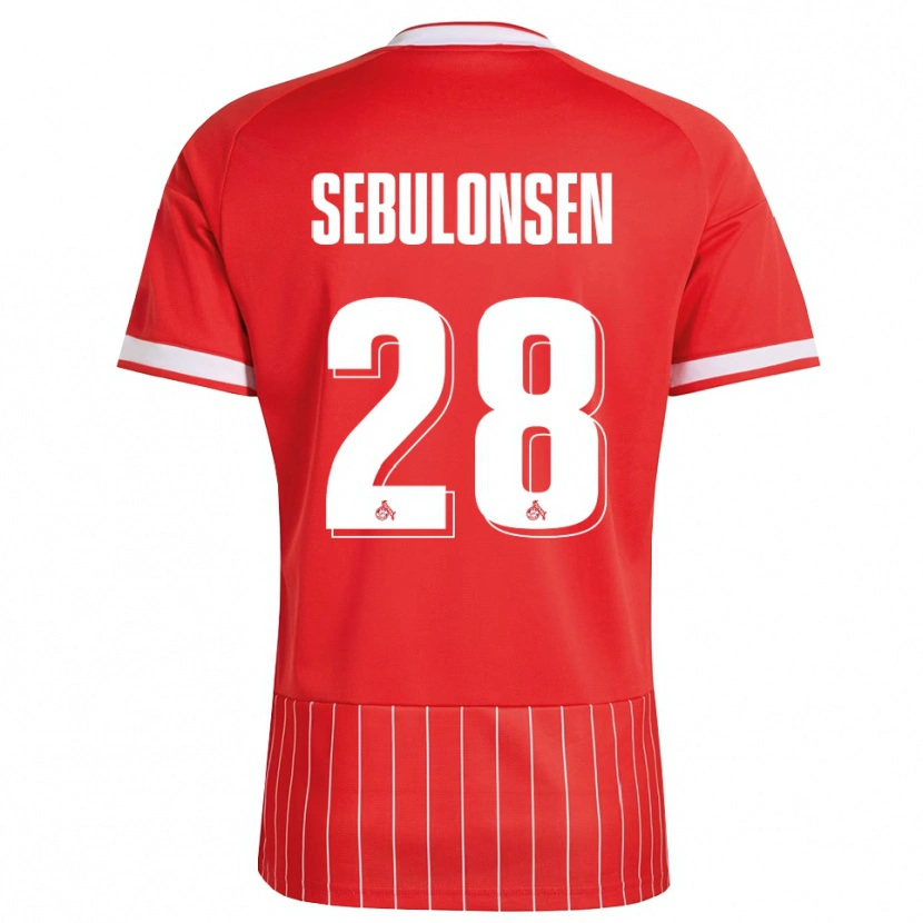 Danxen Heren Sebastian Sebulonsen #28 Rood Wit Groen Uitshirt Uittenue 2026/27 T-Shirt