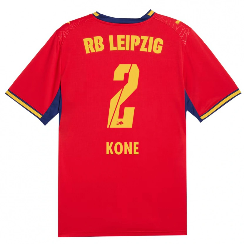 Danxen Heren Abdoul Koné #2 Rood Geel Koninklijk Blauw Uitshirt Uittenue 2026/27 T-Shirt