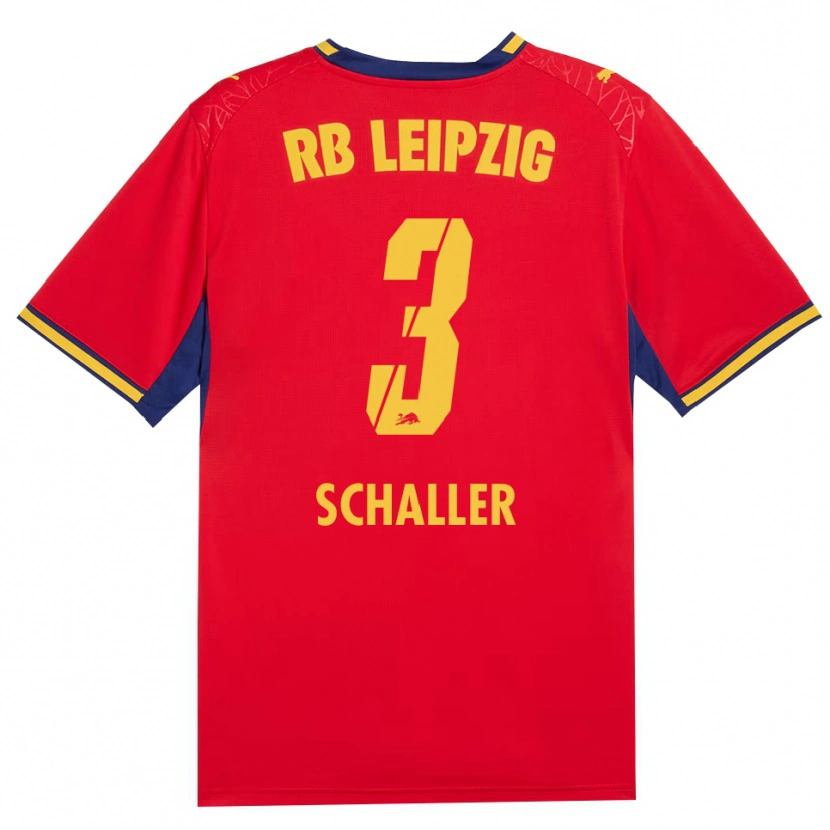 Danxen Heren Josefine Schaller #3 Rood Geel Koninklijk Blauw Uitshirt Uittenue 2026/27 T-Shirt