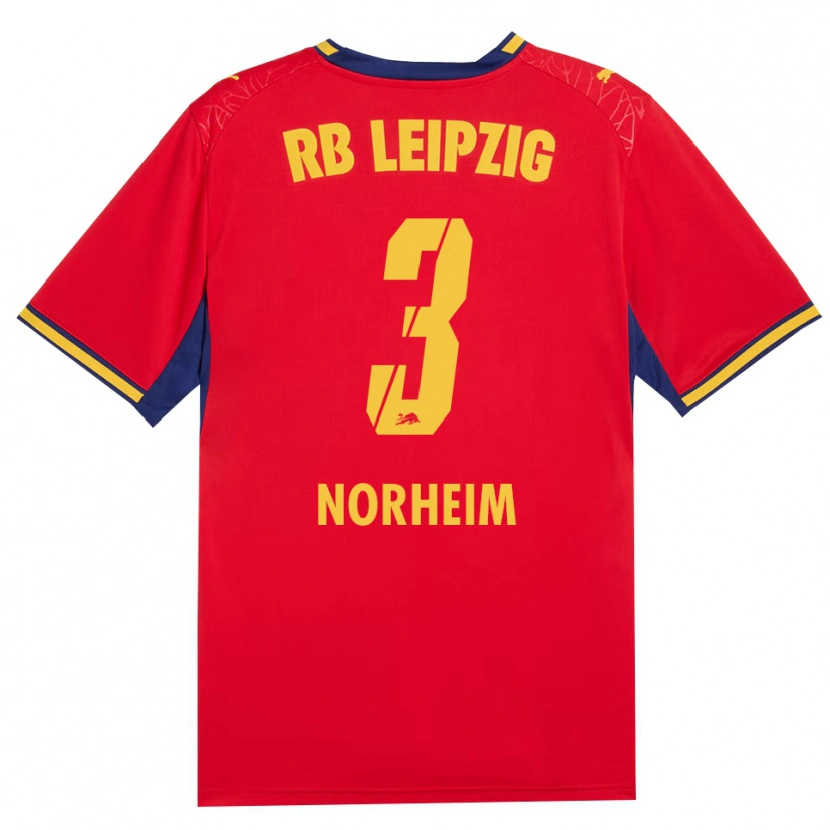 Danxen Heren Andrea Norheim #3 Rood Geel Koninklijk Blauw Uitshirt Uittenue 2026/27 T-Shirt