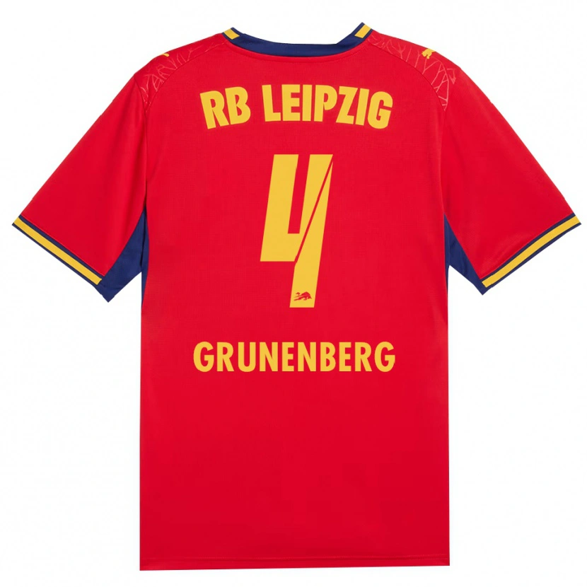 Danxen Heren Rucy Grunenberg #4 Rood Geel Koninklijk Blauw Uitshirt Uittenue 2026/27 T-Shirt