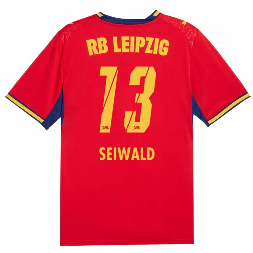 Danxen Heren Nicolas Seiwald #13 Rood Geel Koninklijk Blauw Uitshirt Uittenue 2026/27 T-Shirt
