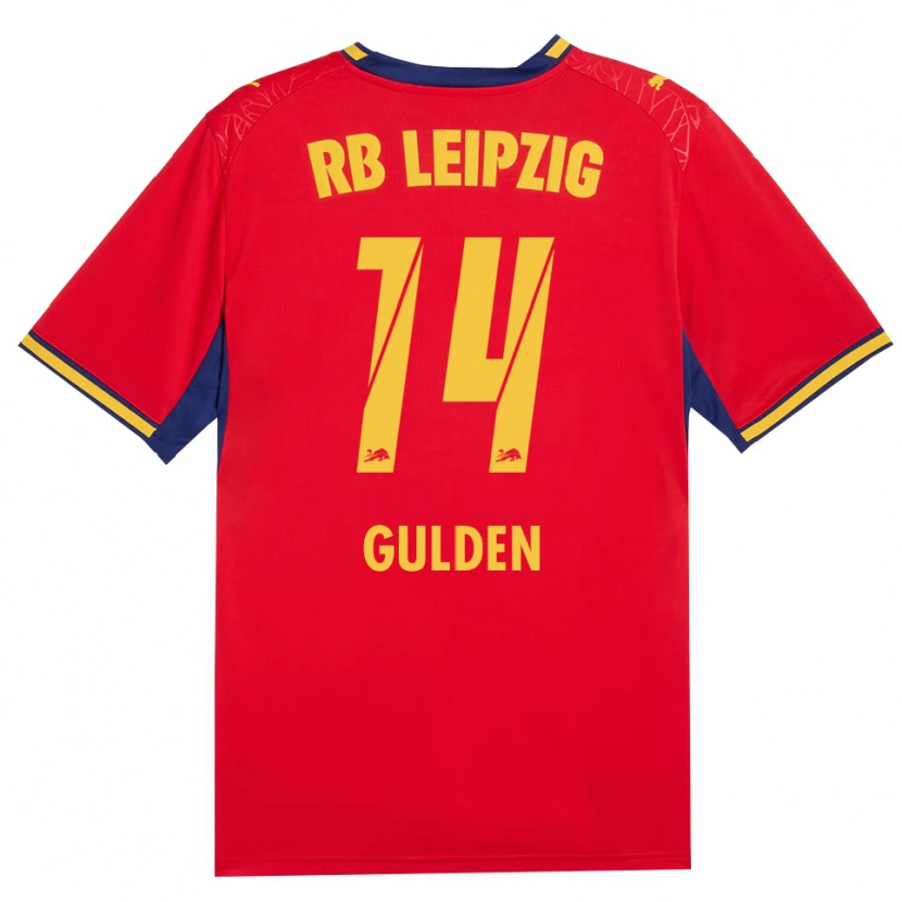 Danxen Heren Erik Gulden #14 Rood Geel Koninklijk Blauw Uitshirt Uittenue 2026/27 T-Shirt