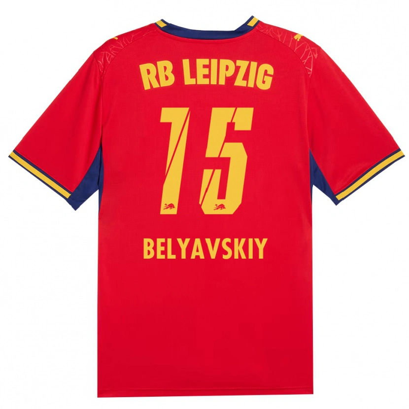 Danxen Heren David Belyavskiy #15 Rood Geel Koninklijk Blauw Uitshirt Uittenue 2026/27 T-Shirt