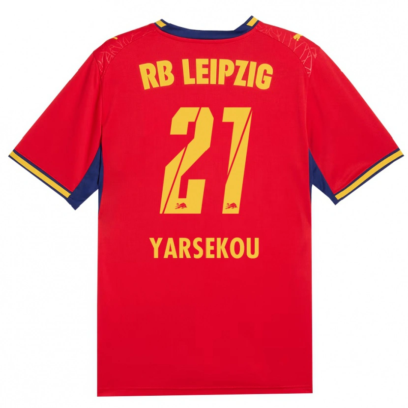 Danxen Heren Dilane Yarsekou #21 Rood Geel Koninklijk Blauw Uitshirt Uittenue 2026/27 T-Shirt