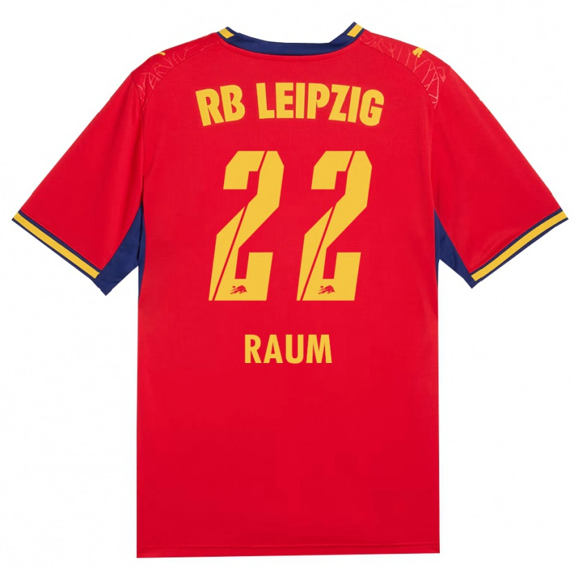 Danxen Heren David Raum #22 Rood Geel Koninklijk Blauw Uitshirt Uittenue 2026/27 T-Shirt