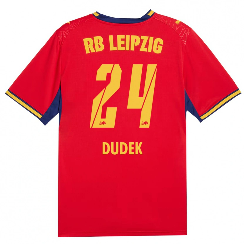 Danxen Heren Nikoline Dudek #24 Rood Geel Koninklijk Blauw Uitshirt Uittenue 2026/27 T-Shirt