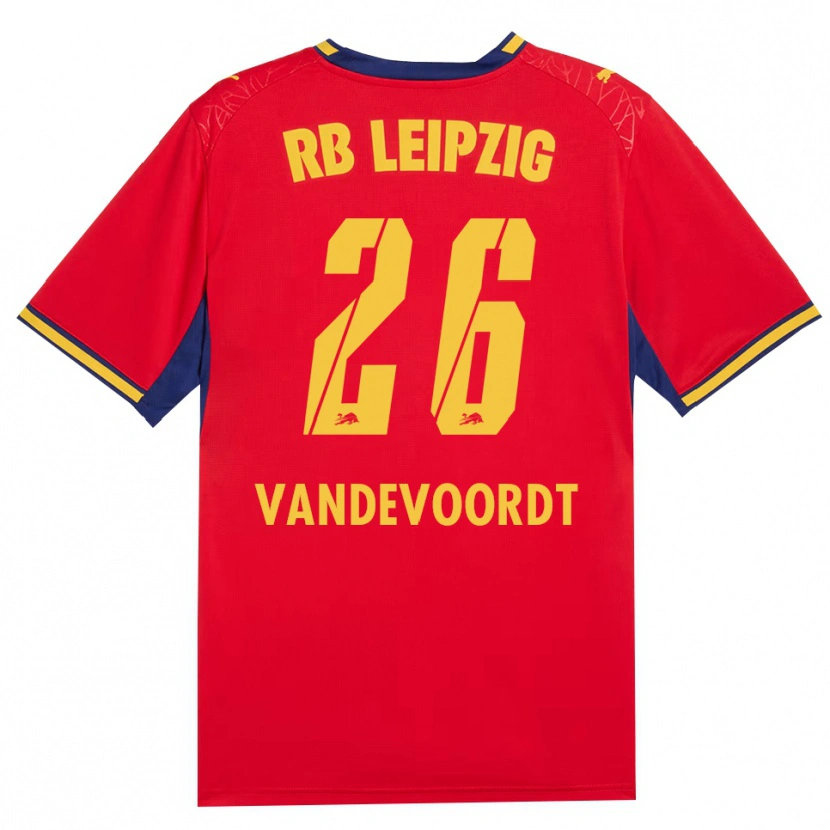 Danxen Heren Maarten Vandevoordt #26 Rood Geel Koninklijk Blauw Uitshirt Uittenue 2026/27 T-Shirt