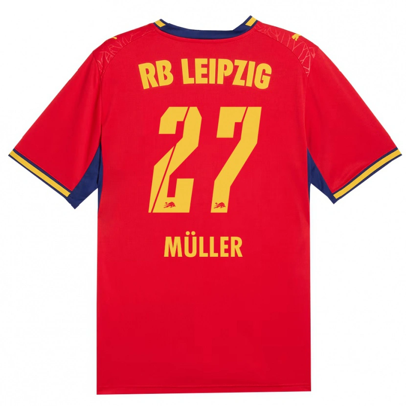 Danxen Heren Marlene Müller #27 Rood Geel Koninklijk Blauw Uitshirt Uittenue 2026/27 T-Shirt