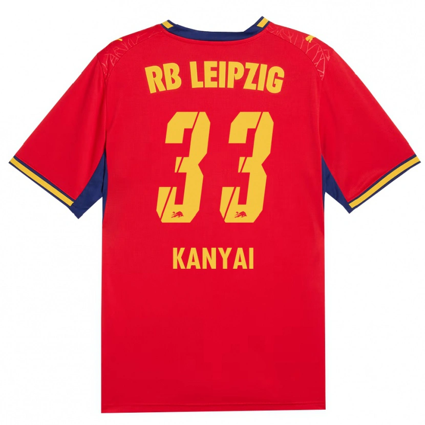 Danxen Heren János Kányai #33 Rood Geel Koninklijk Blauw Uitshirt Uittenue 2026/27 T-Shirt