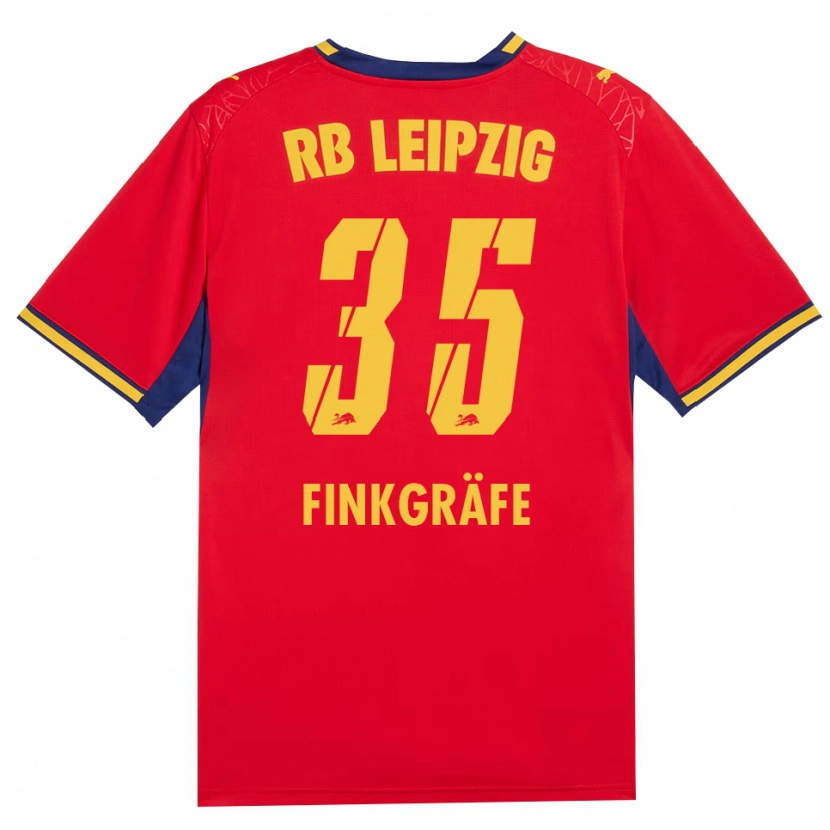 Danxen Heren Max Finkgräfe #35 Rood Geel Koninklijk Blauw Uitshirt Uittenue 2026/27 T-Shirt