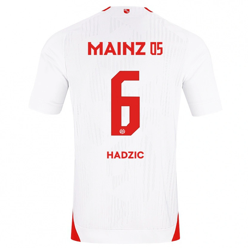 Danxen Heren Zinedine Hadzic #6 Wit Rood Geel Uitshirt Uittenue 2026/27 T-Shirt
