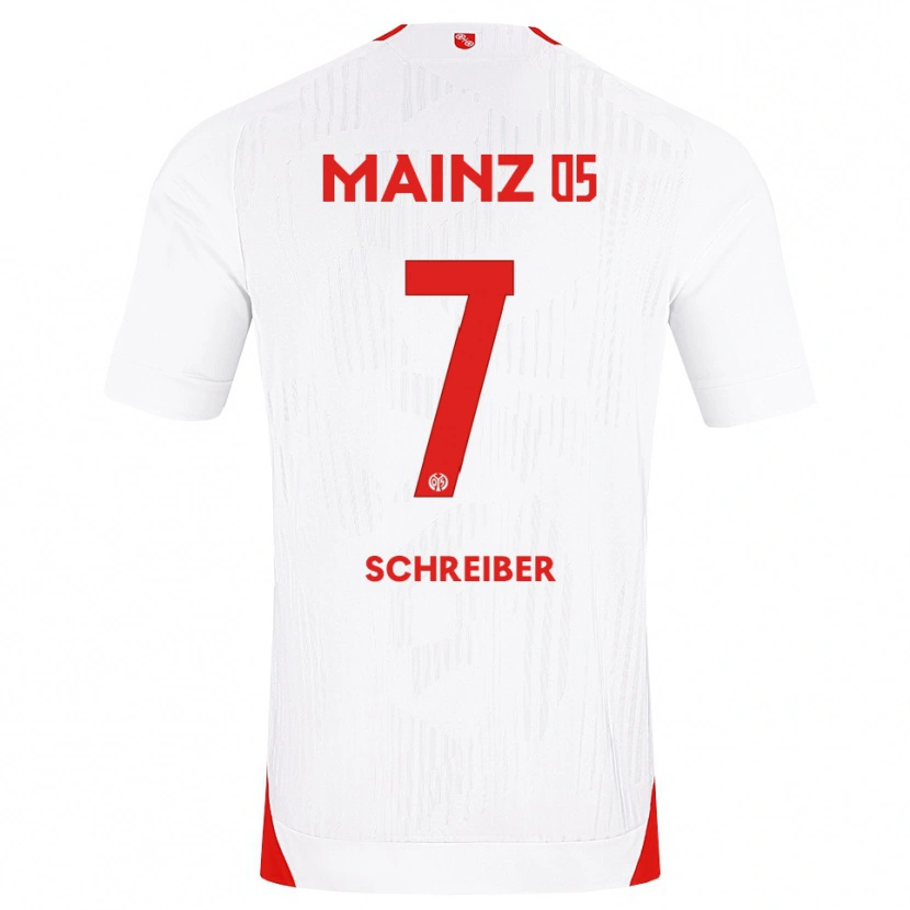 Danxen Heren Max Schreiber #7 Wit Rood Geel Uitshirt Uittenue 2026/27 T-Shirt