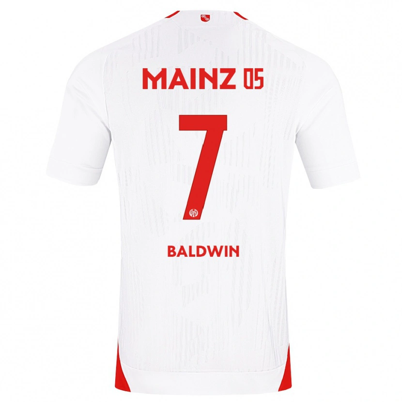 Danxen Heren Kevin Baldwin #7 Wit Rood Geel Uitshirt Uittenue 2026/27 T-Shirt