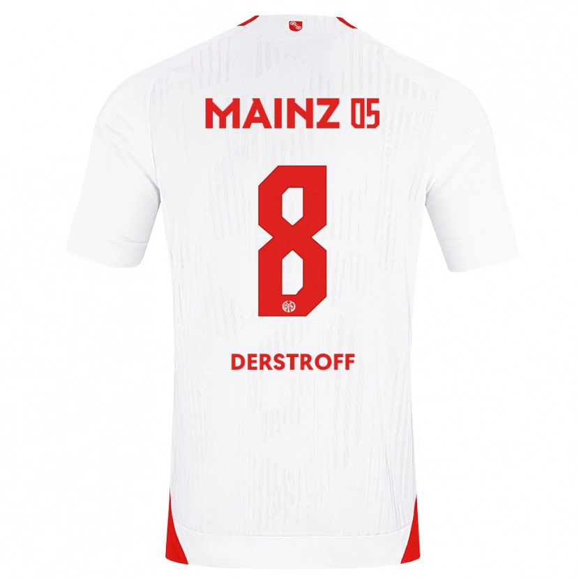 Danxen Heren Julian Derstroff #8 Wit Rood Geel Uitshirt Uittenue 2026/27 T-Shirt