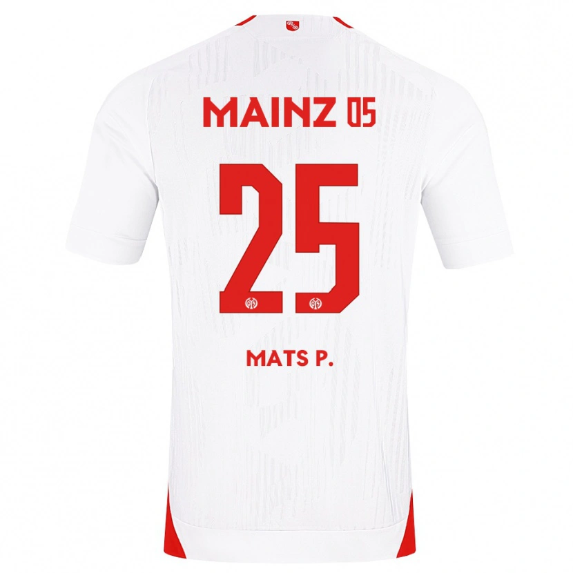 Danxen Heren Mats Preßler #25 Wit Rood Geel Uitshirt Uittenue 2026/27 T-Shirt