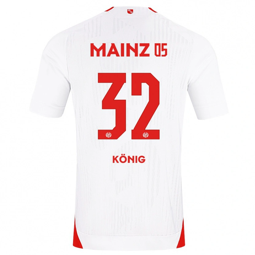 Danxen Heren Raúl König #32 Wit Rood Geel Uitshirt Uittenue 2026/27 T-Shirt