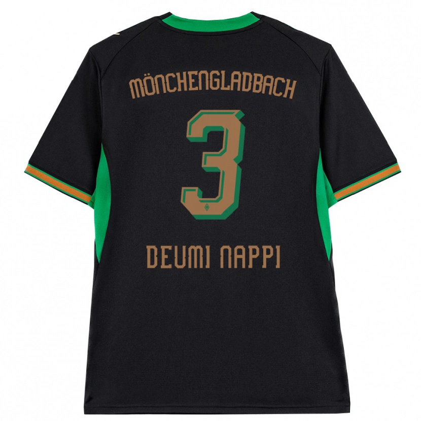 Danxen Heren Dimitrie Deumi Nappi #3 Zwart Oranje Groen Bruin Uitshirt Uittenue 2026/27 T-Shirt