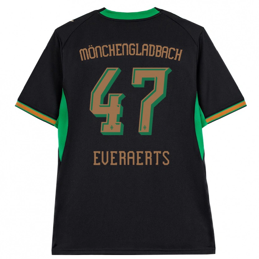Danxen Heren Kim Everaerts #47 Zwart Oranje Groen Bruin Uitshirt Uittenue 2026/27 T-Shirt