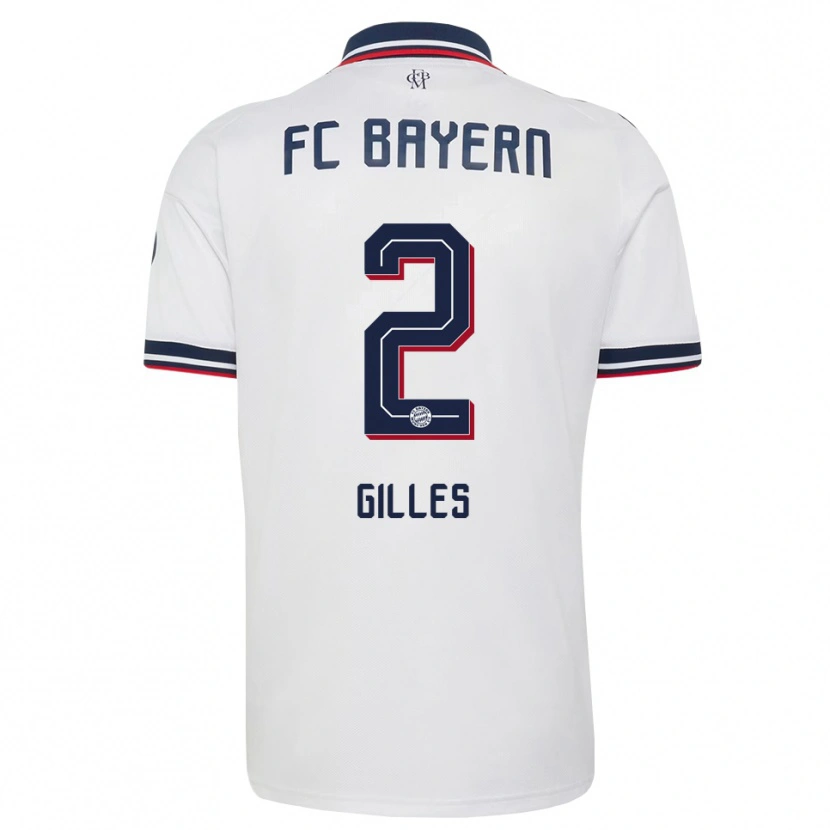 Danxen Heren Vanessa Gilles #2 Wit Grijs Rood Uitshirt Uittenue 2026/27 T-Shirt