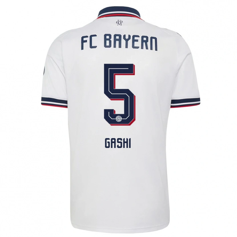 Danxen Heren Afrim Gashi #5 Wit Grijs Rood Uitshirt Uittenue 2026/27 T-Shirt