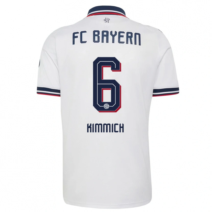 Danxen Heren Joshua Kimmich #6 Wit Grijs Rood Uitshirt Uittenue 2026/27 T-Shirt