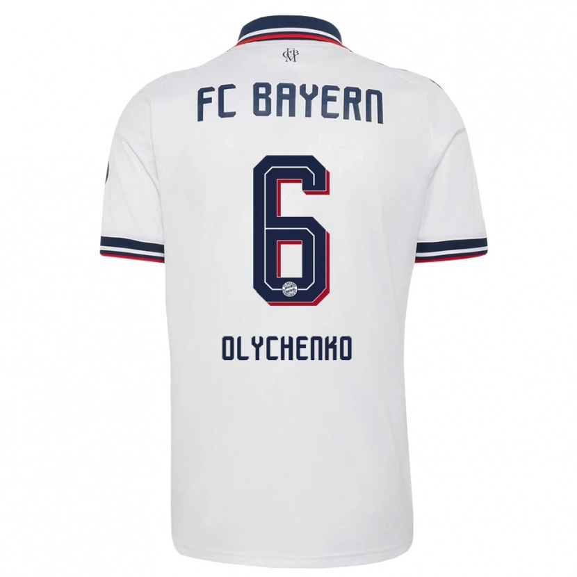 Danxen Heren Bogdan Olychenko #6 Wit Grijs Rood Uitshirt Uittenue 2026/27 T-Shirt