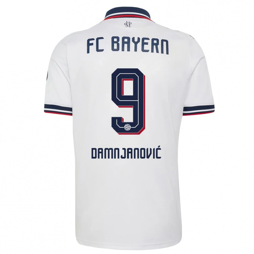Danxen Heren Jovana Damnjanović #9 Wit Grijs Rood Uitshirt Uittenue 2026/27 T-Shirt