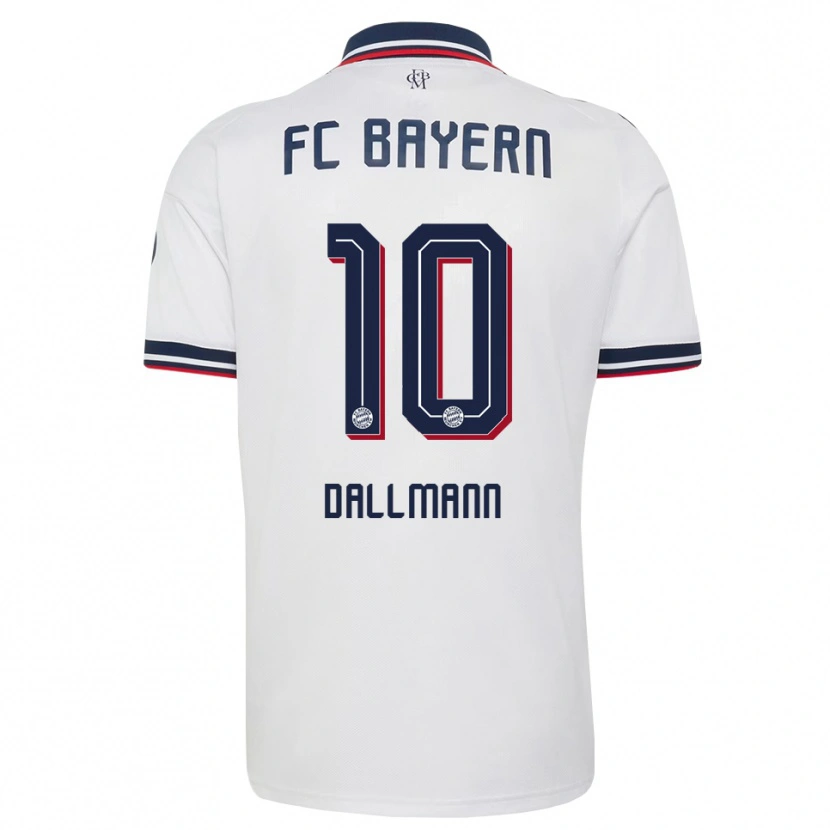 Danxen Heren Linda Dallmann #10 Wit Grijs Rood Uitshirt Uittenue 2026/27 T-Shirt