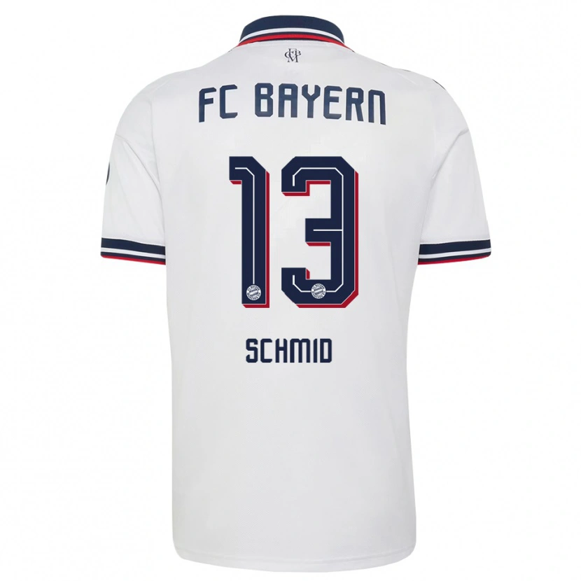 Danxen Heren Leopold Schmid #13 Wit Grijs Rood Uitshirt Uittenue 2026/27 T-Shirt