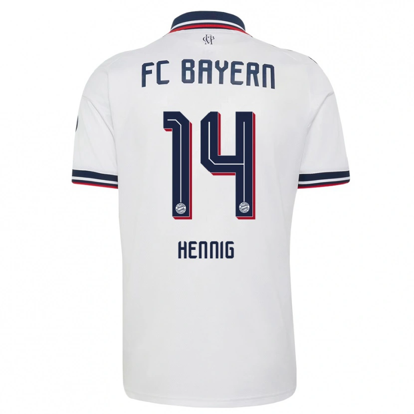 Danxen Heren Maximilian Hennig #14 Wit Grijs Rood Uitshirt Uittenue 2026/27 T-Shirt