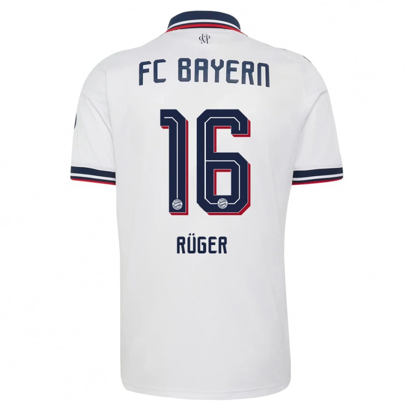 Danxen Heren Kurt Rüger #16 Wit Grijs Rood Uitshirt Uittenue 2026/27 T-Shirt
