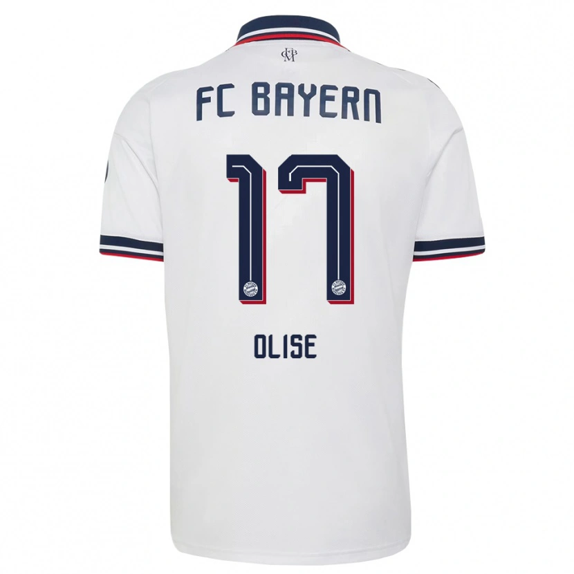 Danxen Heren Michael Olise #17 Wit Grijs Rood Uitshirt Uittenue 2026/27 T-Shirt