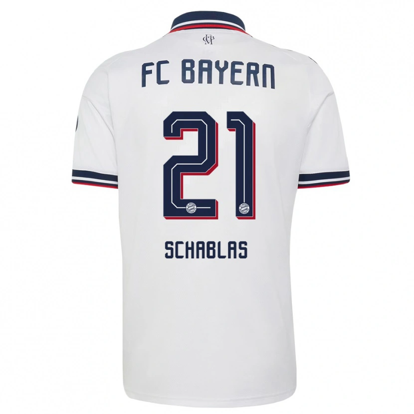 Danxen Heren Matteo Schablas #21 Wit Grijs Rood Uitshirt Uittenue 2026/27 T-Shirt