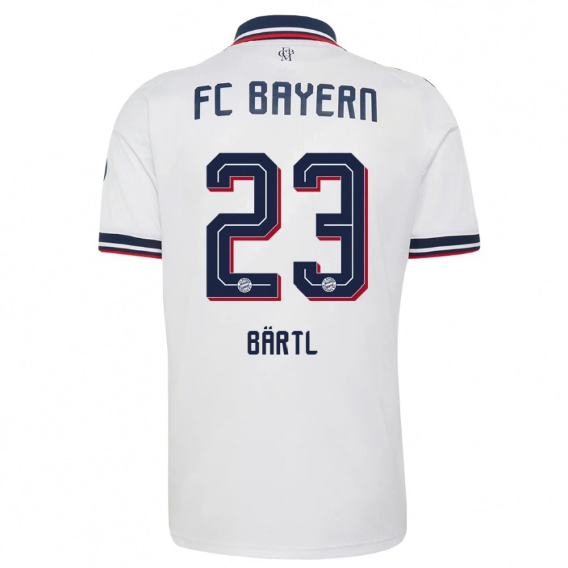 Danxen Heren Jannis Bärtl #23 Wit Grijs Rood Uitshirt Uittenue 2026/27 T-Shirt