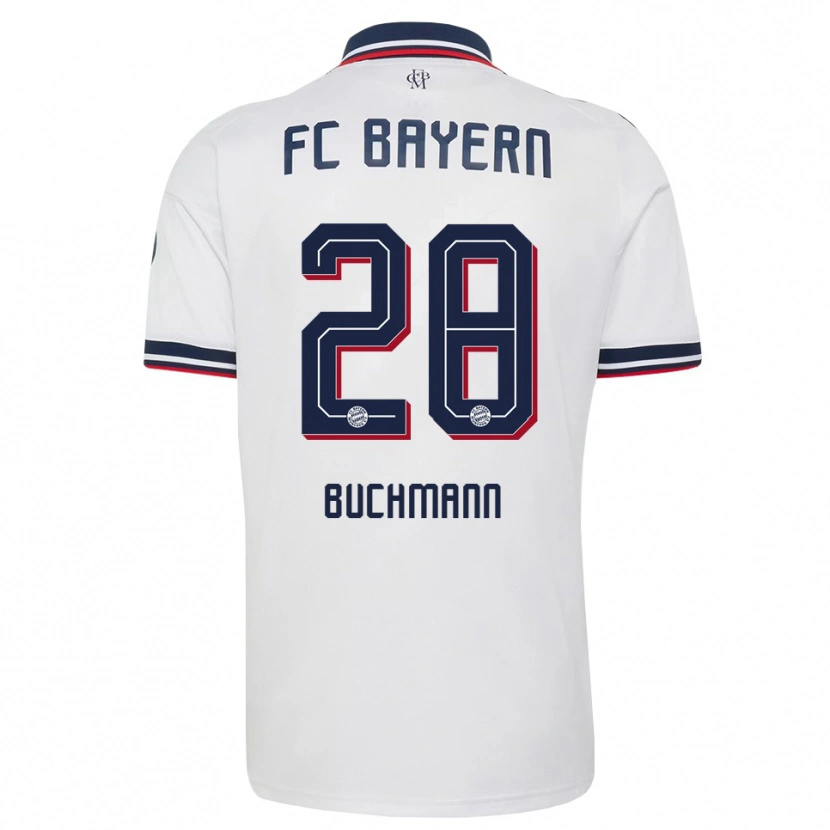 Danxen Heren Tarek Buchmann #28 Wit Grijs Rood Uitshirt Uittenue 2026/27 T-Shirt