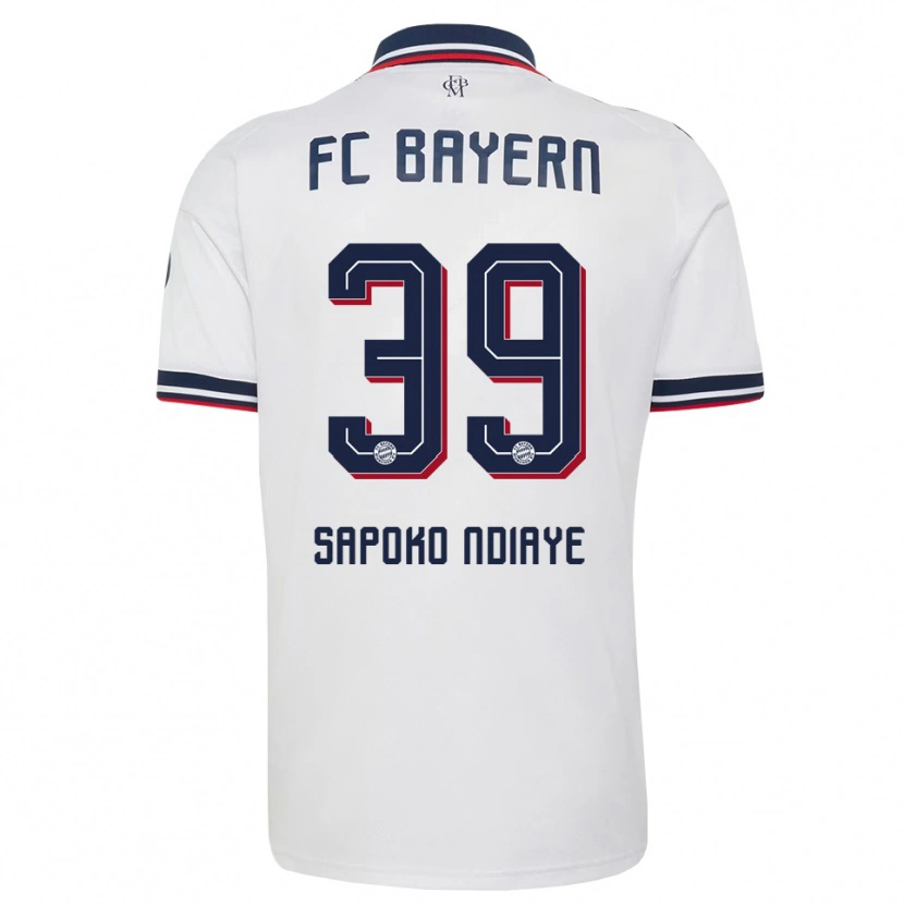 Danxen Heren Bara Sapoko Ndiaye #39 Wit Grijs Rood Uitshirt Uittenue 2026/27 T-Shirt