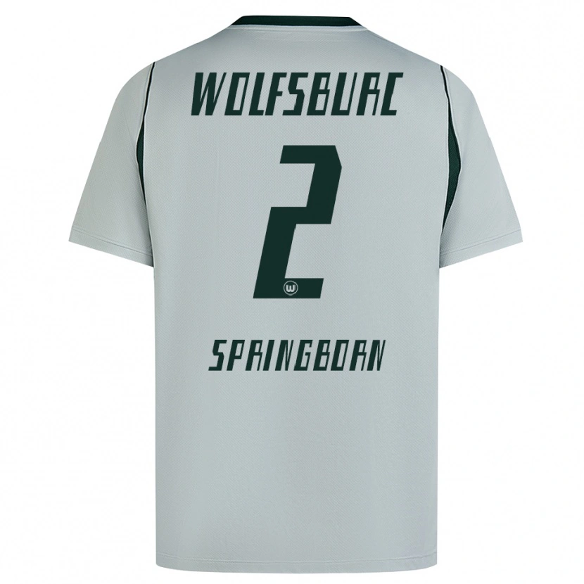 Danxen Heren Noah Springborn #2 Grijs Groen Uitshirt Uittenue 2026/27 T-Shirt