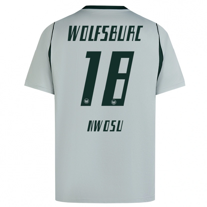 Danxen Heren Lewis Nwosu #18 Grijs Groen Uitshirt Uittenue 2026/27 T-Shirt