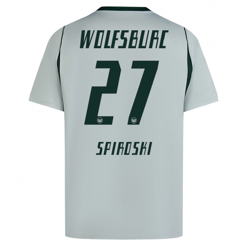 Danxen Heren Luka Spiroski #27 Grijs Groen Uitshirt Uittenue 2026/27 T-Shirt