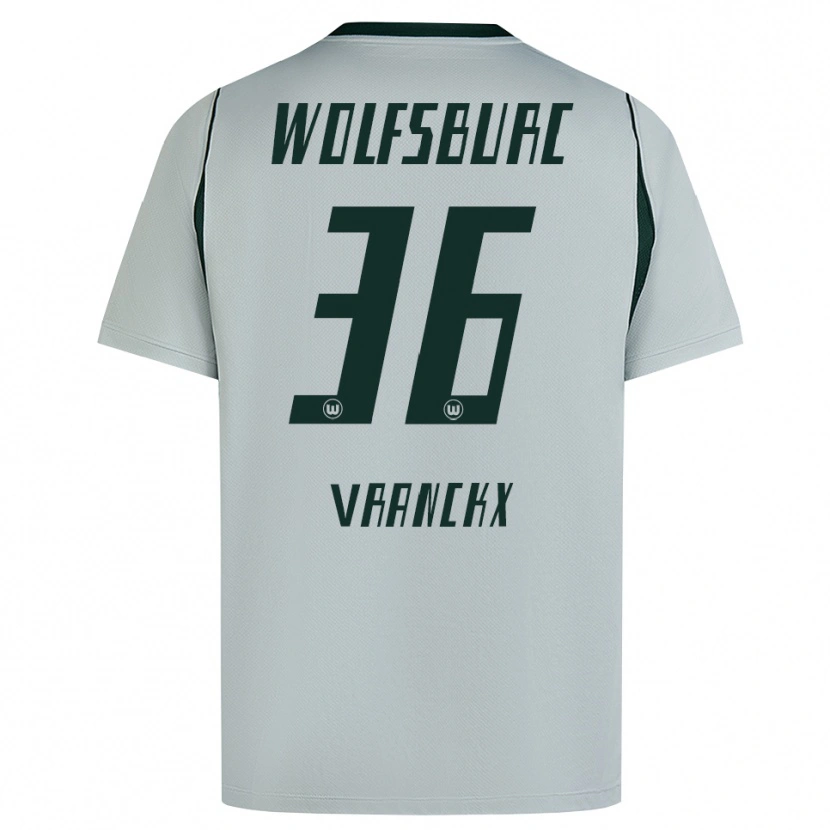 Danxen Heren Aster Vranckx #36 Grijs Groen Uitshirt Uittenue 2026/27 T-Shirt