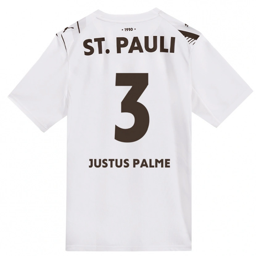 Danxen Heren Johannes Justus Palme #3 Cafe Wit Rood Uitshirt Uittenue 2026/27 T-Shirt