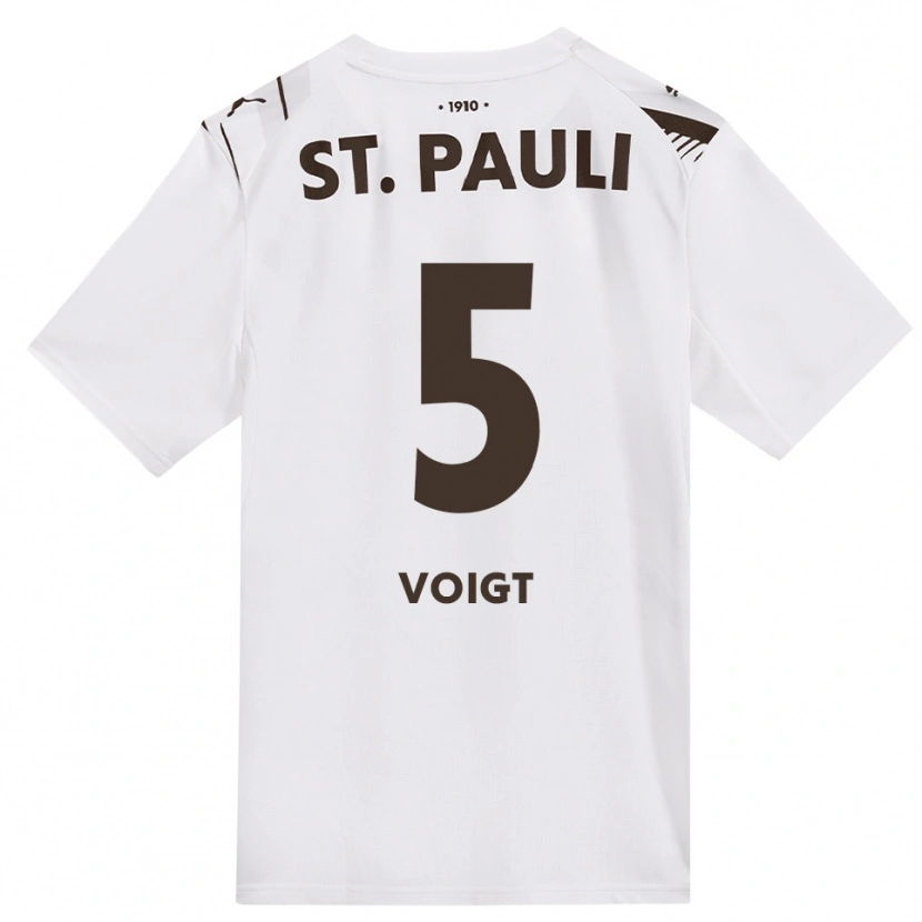 Danxen Heren Domenic Voigt #5 Cafe Wit Rood Uitshirt Uittenue 2026/27 T-Shirt