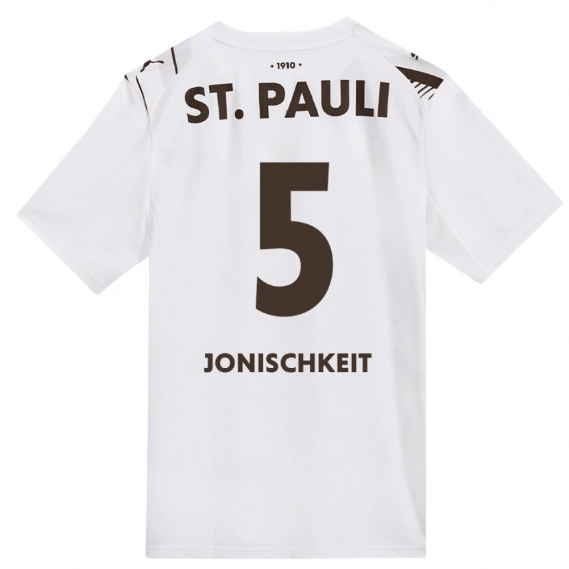 Danxen Heren Jamal Jonischkeit #5 Cafe Wit Rood Uitshirt Uittenue 2026/27 T-Shirt