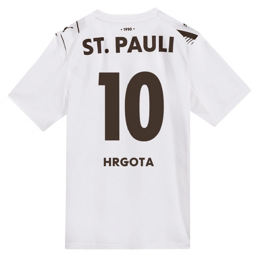 Danxen Heren Branimir Hrgota #10 Cafe Wit Rood Uitshirt Uittenue 2026/27 T-Shirt